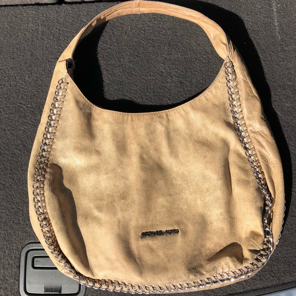 michael kors purse with silver accents